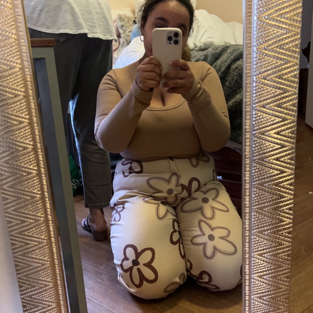 Shein- Brown Curve Pants Set